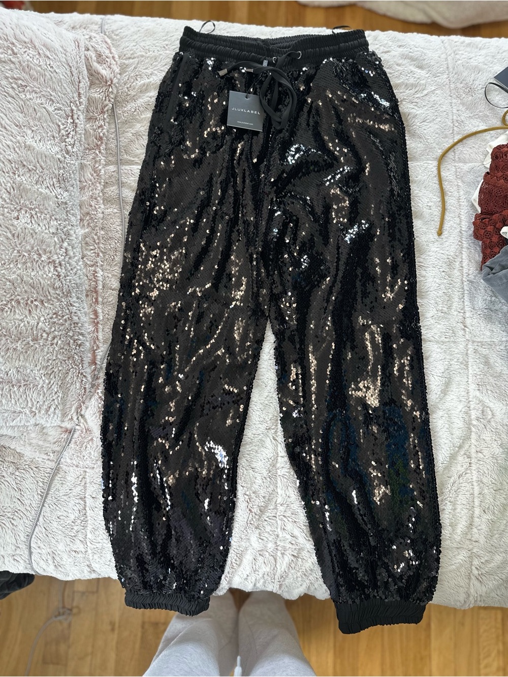 Jluxlabel Black Sequin Pants